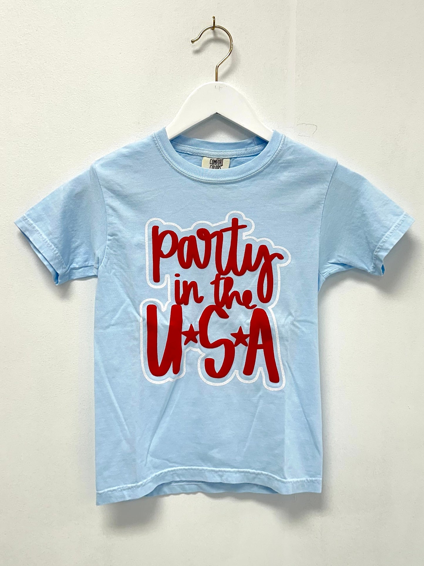 Light Blue Party in the USA Tee