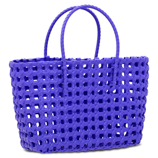 Large Woven Tote- Purple