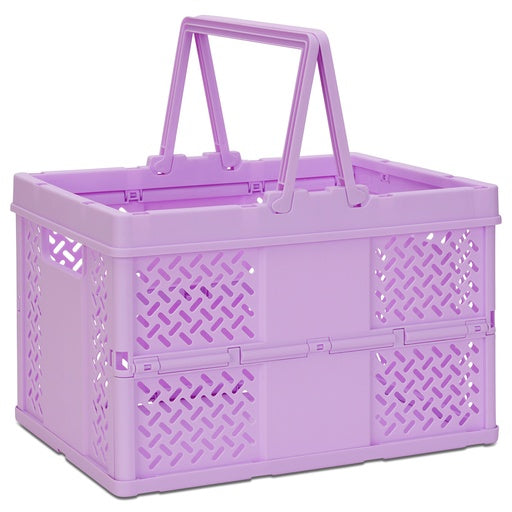 Large Foldable Crate- Purple