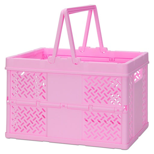 Large Foldable Crate- Pink