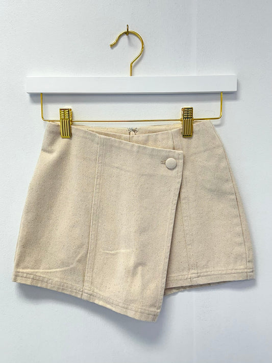 Love Daisy Natural Canvas Wrap Skort