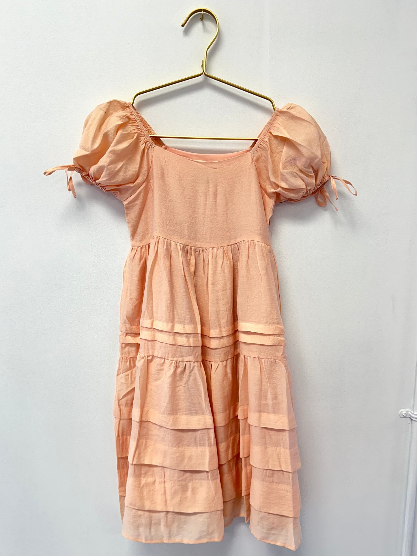 Love Daisy Faded Tangerine Tiered Mini Dress