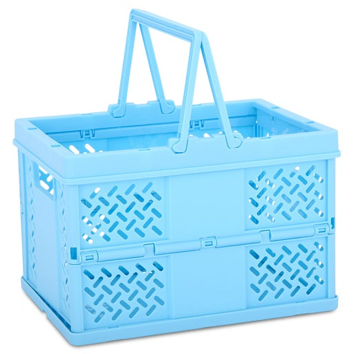 Small Foldable Crate- Blue