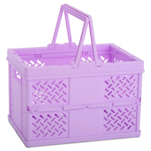 Small Foldable Crate- Purple