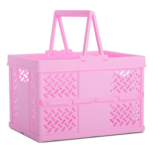 Small Foldable Crate- Pink