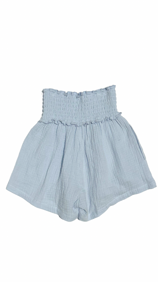 Pleat Blue Gauze Sadie Short