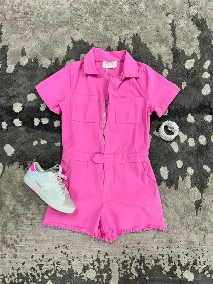 Sadie & Sage Pink Sweet Pea Romper