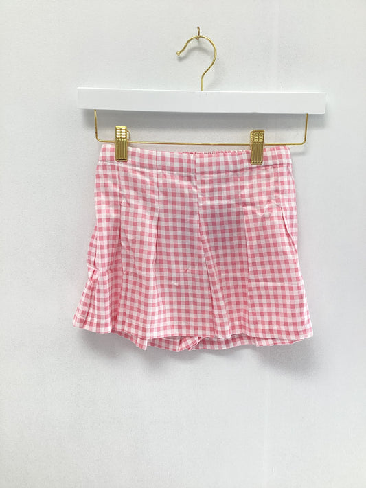 Joyous & Free Pink Gingham Picnic Skort