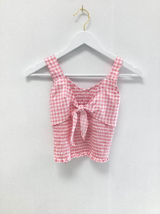 Joyous & Free Pink Gingham Picnic Top