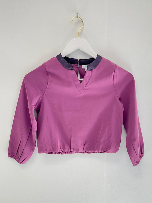 Pleat Magenta/Plum Milly Top