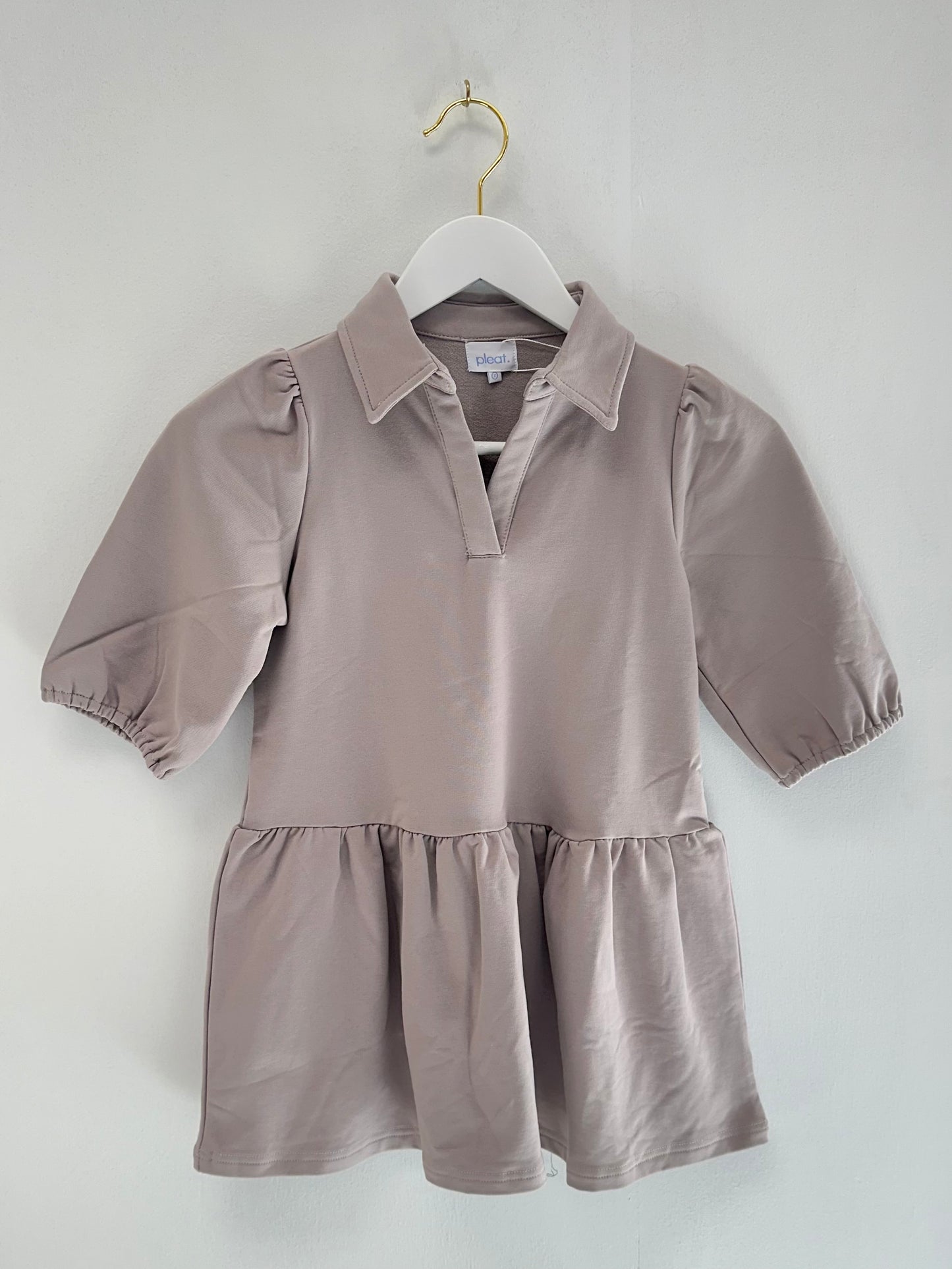 Pleat Fawn Sibley Sweatshirt Dress