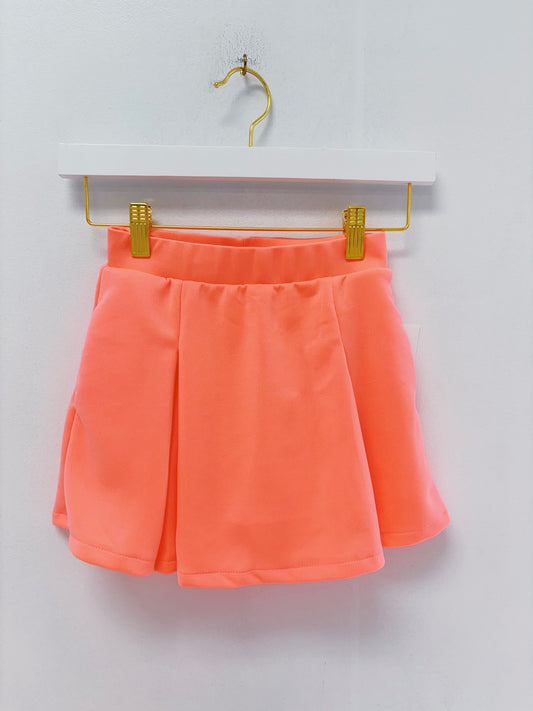 Erge Neon Coral Techno Skort