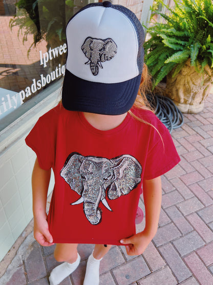 Azarhia Elephant Rhinestone Trucker Hat