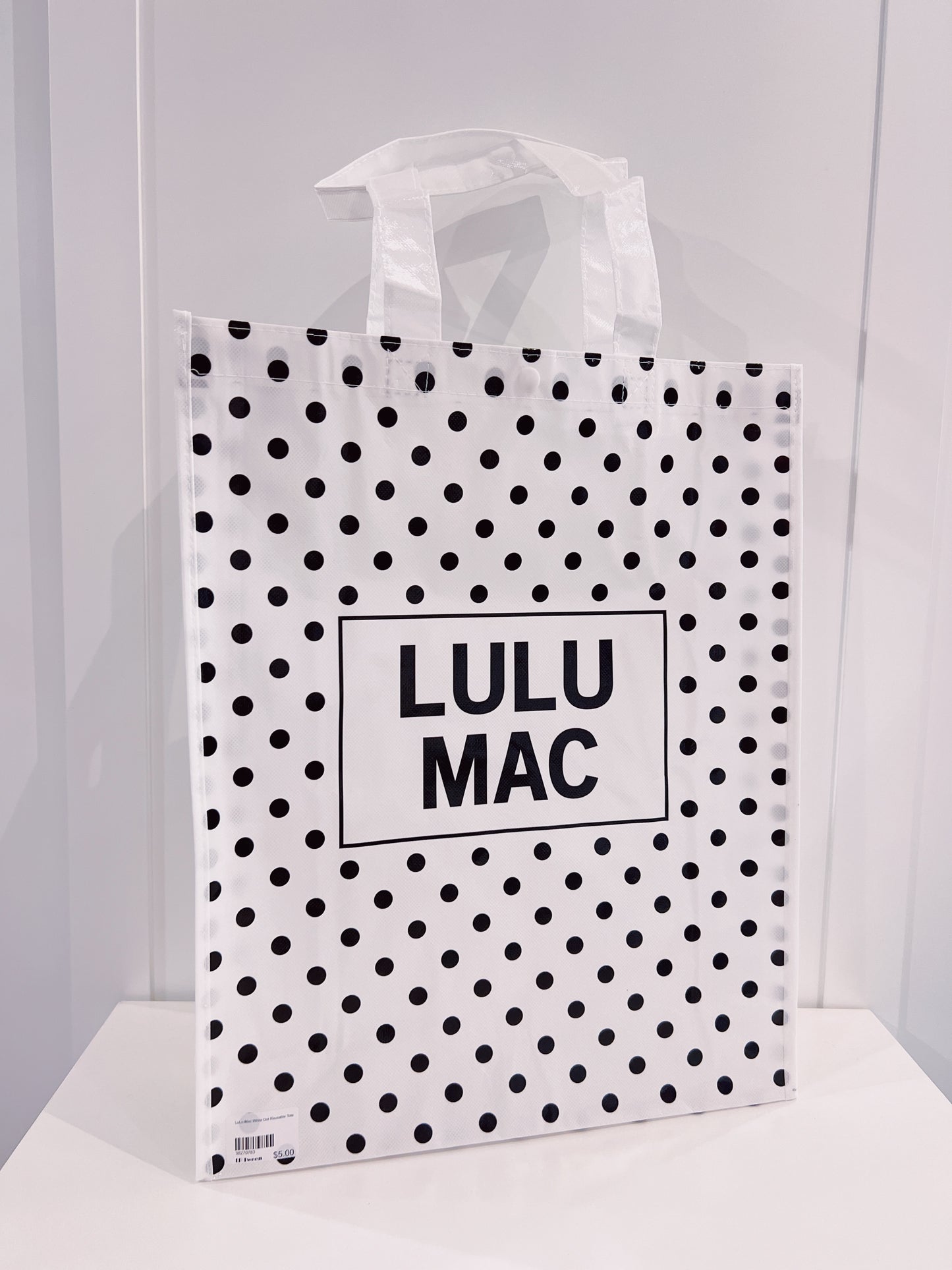 LuLu Mac White Dot Reusable Tote
