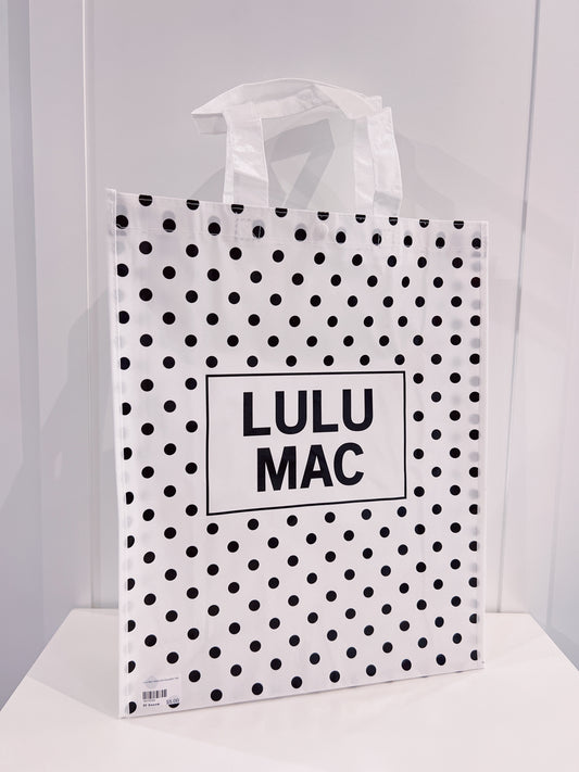 LuLu Mac White Dot Reusable Tote