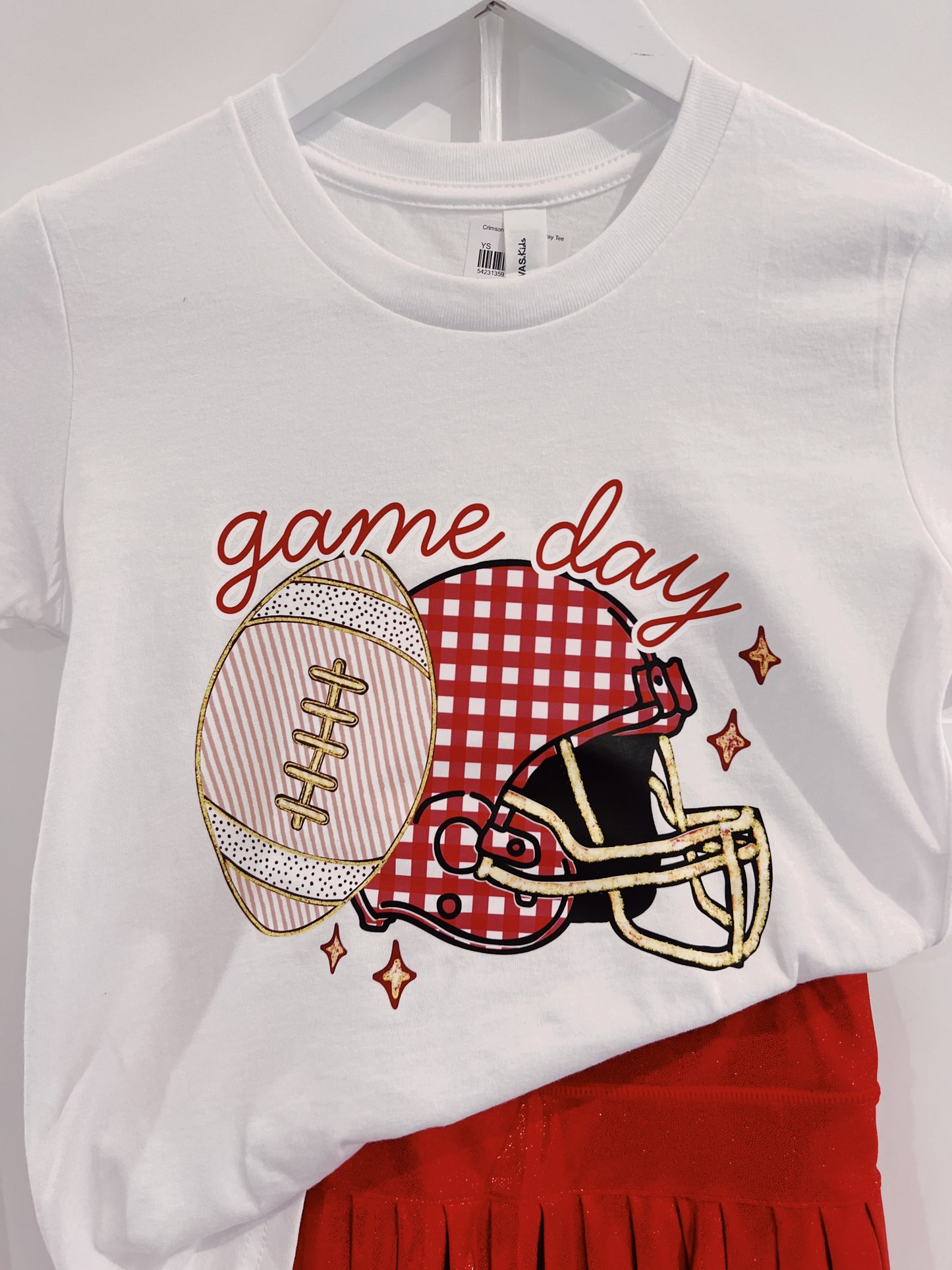 Crimson Football Game Day Tee