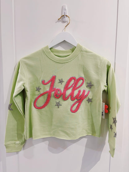 Paper Flower Jolly & Rhinestone Stars Sweatshirt