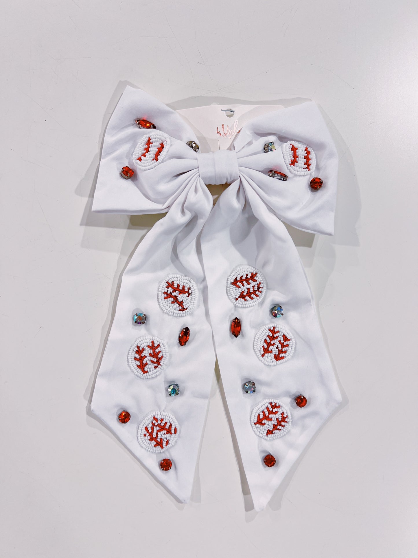 Baseball Beaded Bow