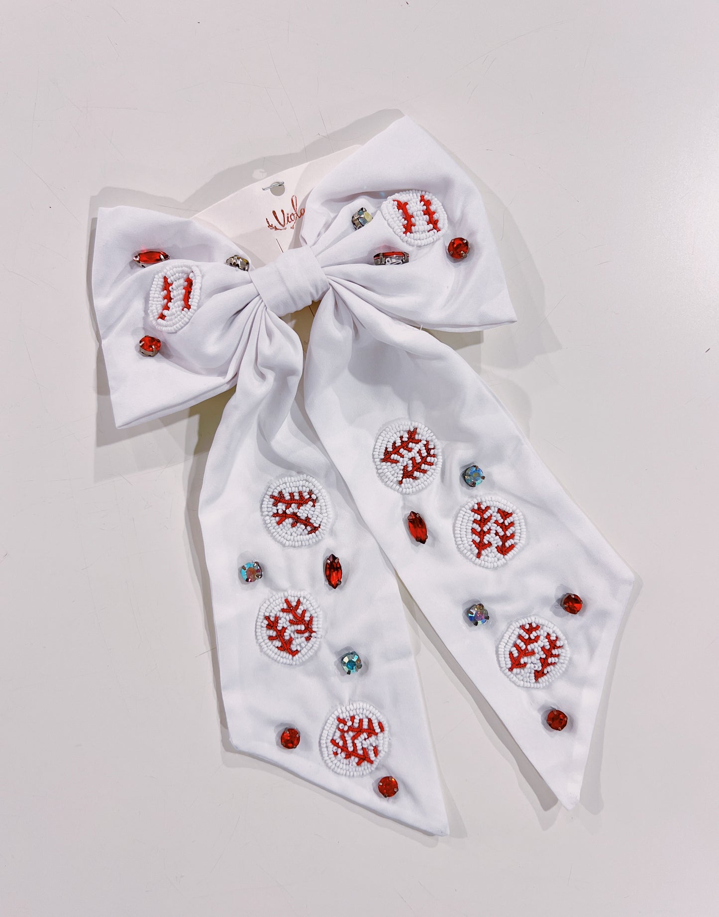 Baseball Beaded Bow