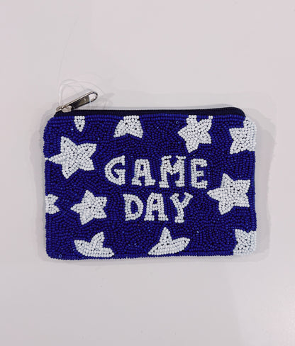 Game Day Beaded Coin Pouch