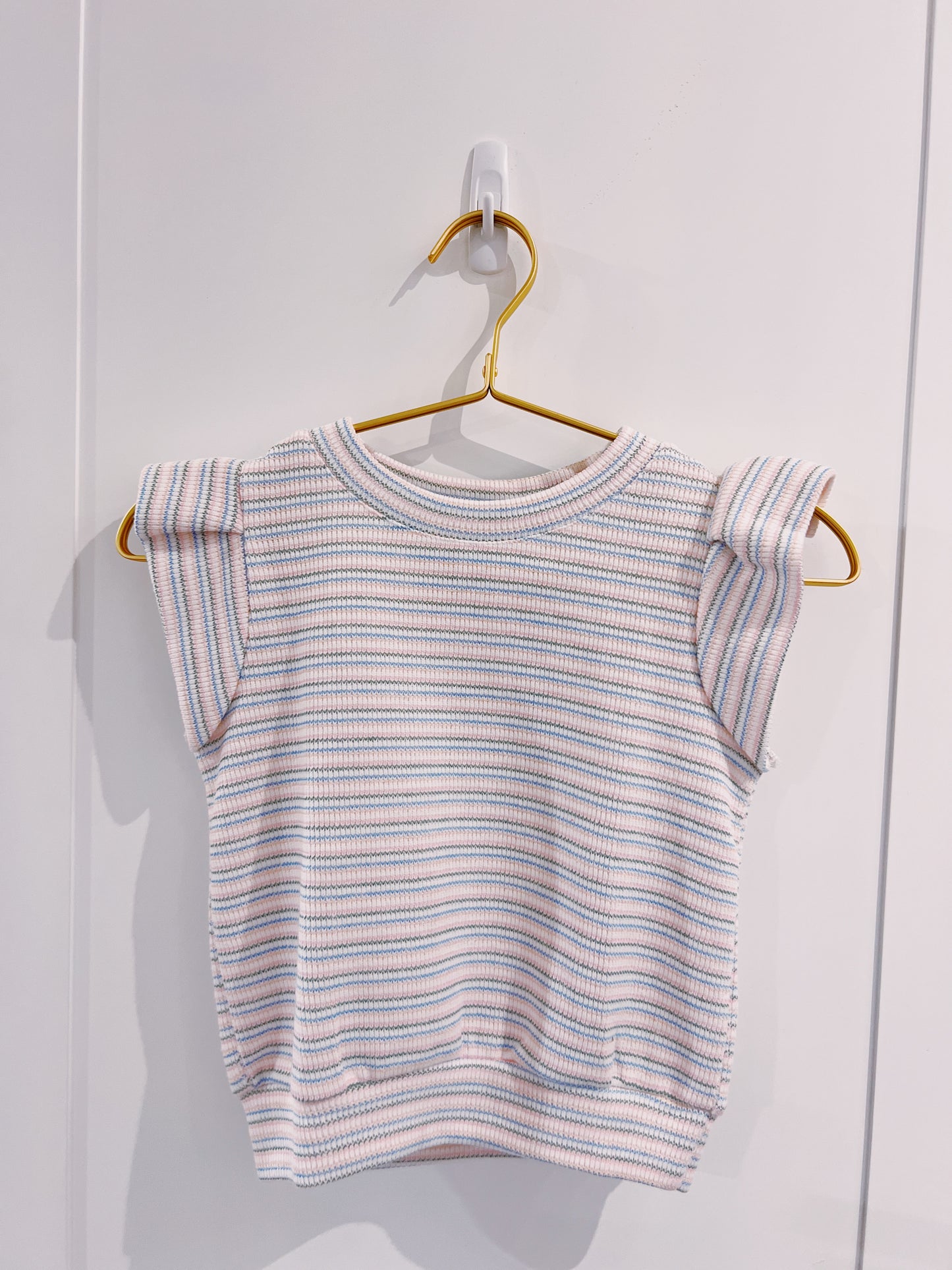 Macaron Stripe Olivia Top