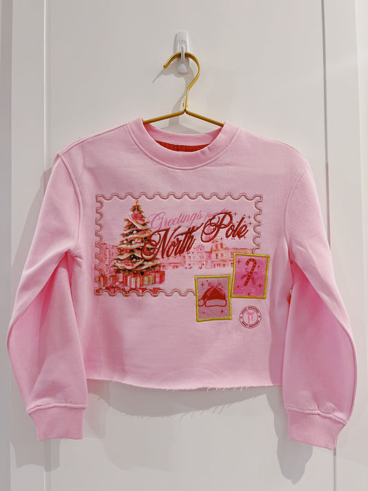 Paper Flower Pink Northpole Sweatshirt