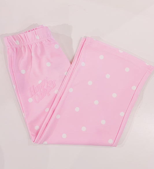 Happy Camp3r Ballet Pink Polka Dot Sweatpants