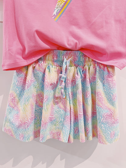 Zebra Rainbow Butterfly Shorts