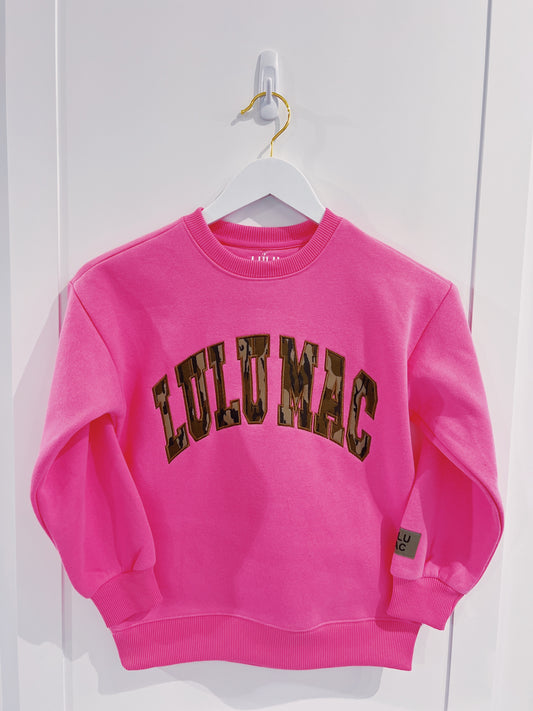LuLu Mac Youth Bubblegum/Mossy Oak Sweatshirt