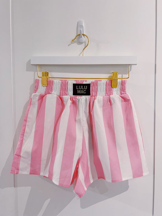 LuLu Mac Light Pink Stripe Boxer Short