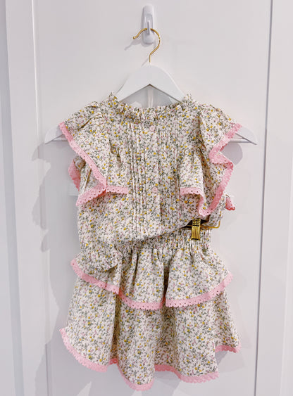Cream Ditsy Parker Skort