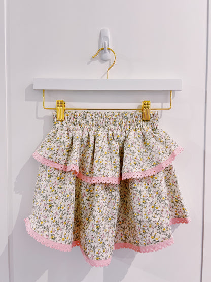Cream Ditsy Parker Skort