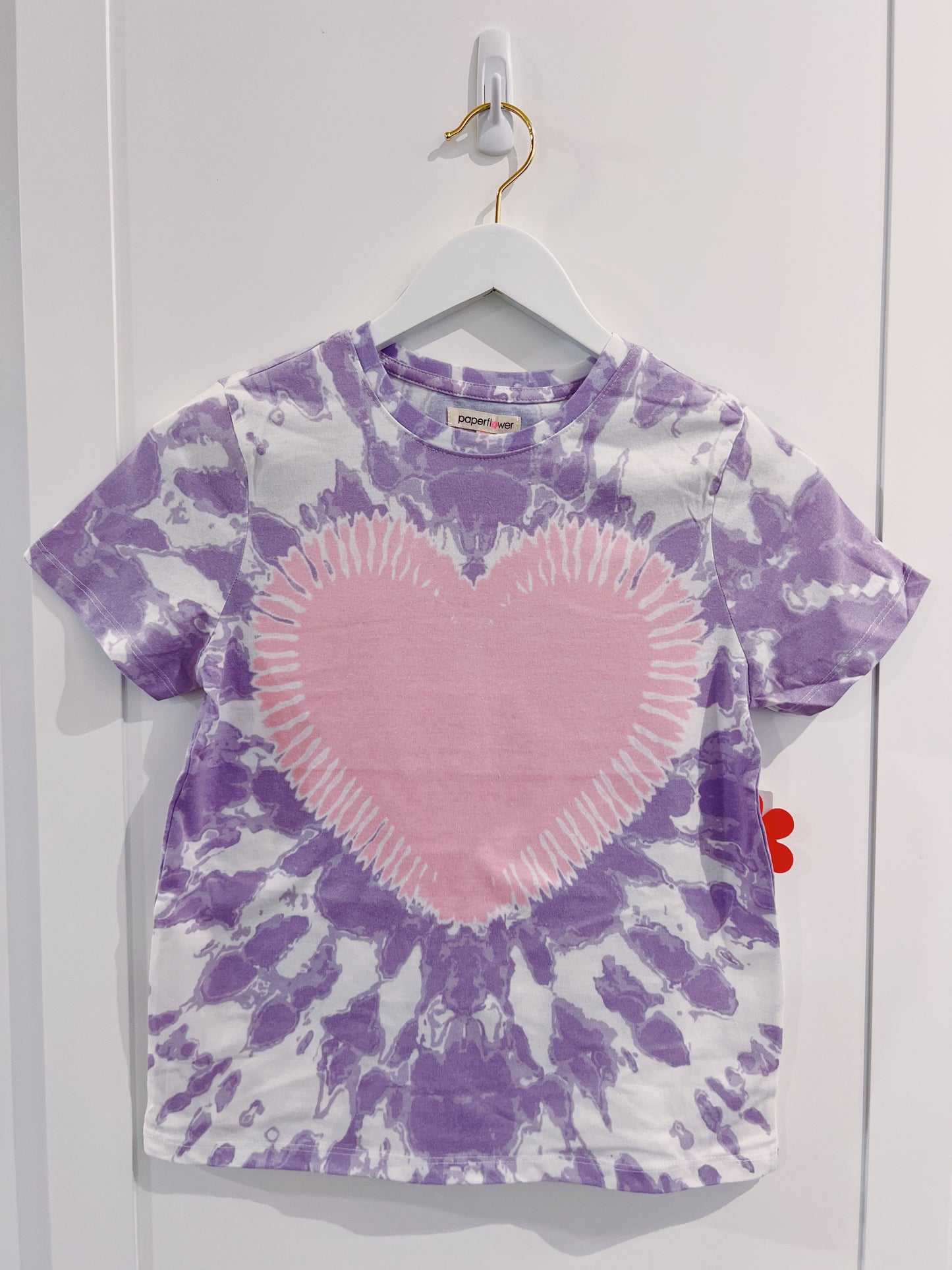 PF Faux Tie-Dye Heart Tee