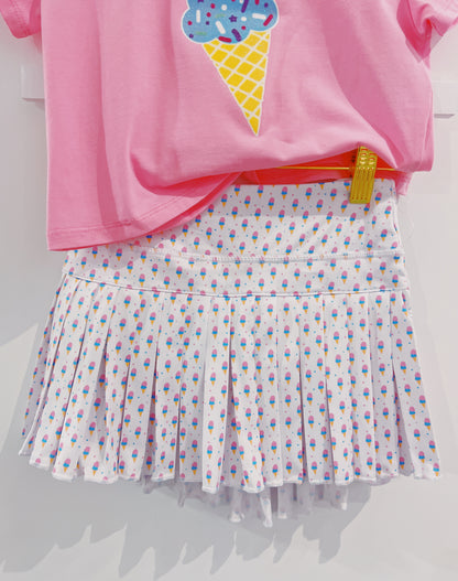Ice Cream Mini Pleated Skort