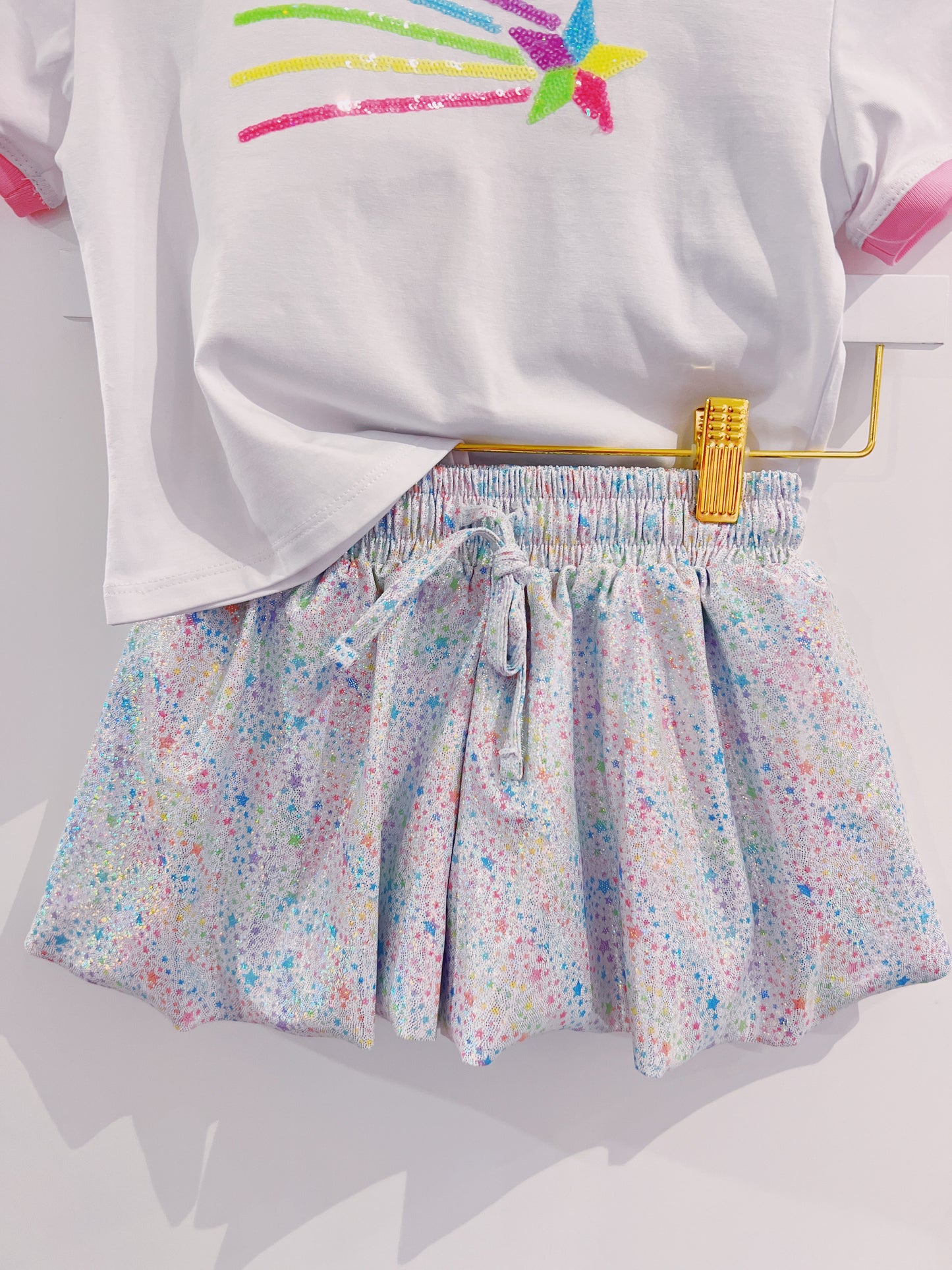 Galaxy Stars Shimmer Butterfly Shorts