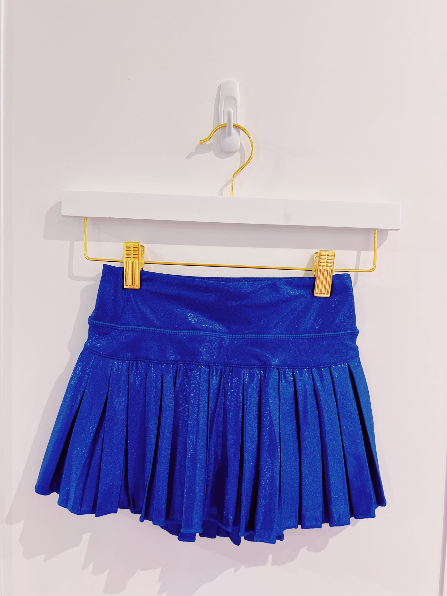 Royal Blue Shimmer Mini Pleated Skort