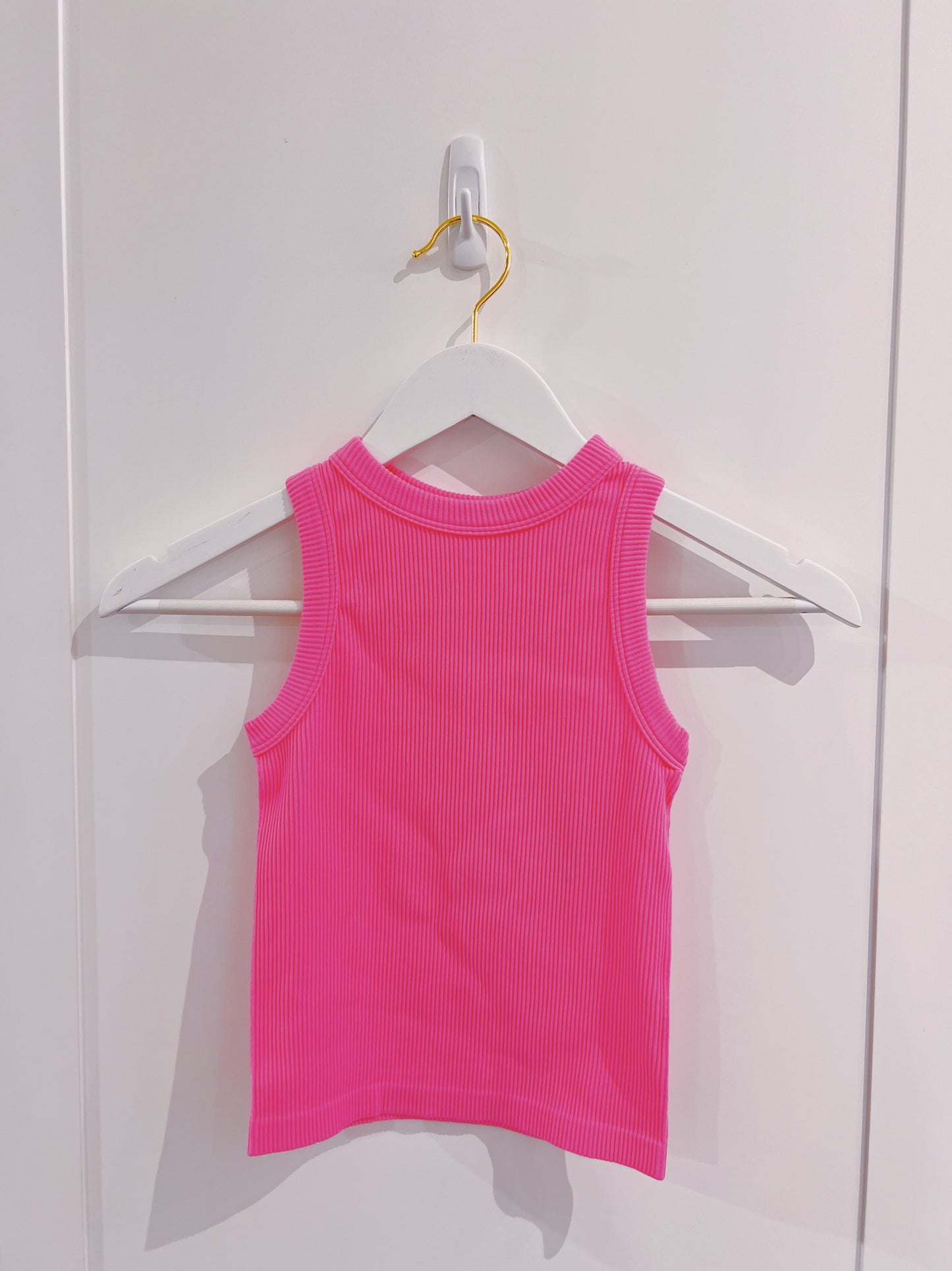Suzette Tween Bubblegum High Neck Ribbed Seamless Tank