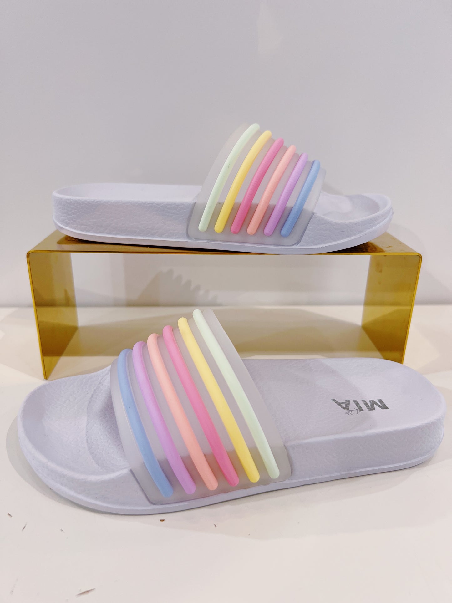 MIA Kids Jhilly White Multi Slide