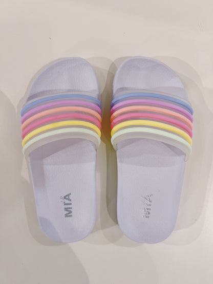 MIA Kids Jhilly White Multi Slide