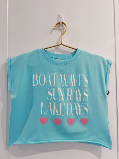 Paper Flower Turquoise Lake Days Tee