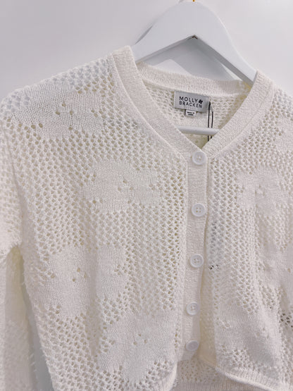 Molly Bracken White Knit Sweater