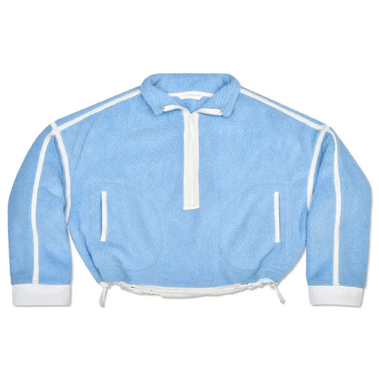 Iscream 1/2 Zip Blue/Cream Sherpa