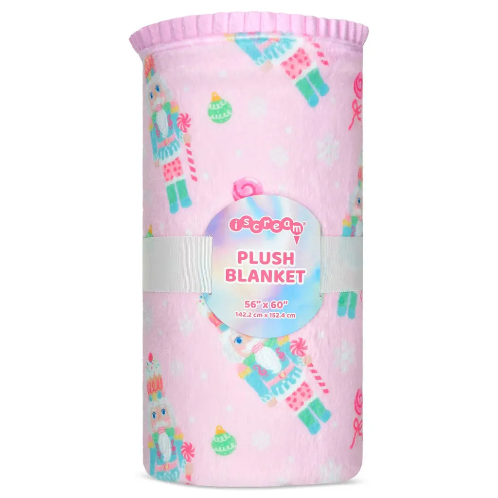 Iscream Nutcracker Treat Plush Blanket