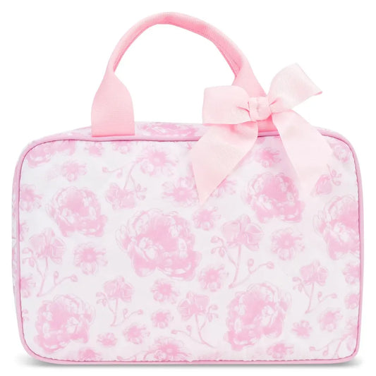 Iscream Pretty Pink Toile Large Cosmetic Bag